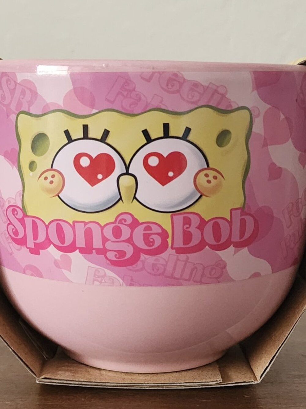 Culturefly Spongebob Squarepants Noodle Bowl with Chopsticks & Spoon